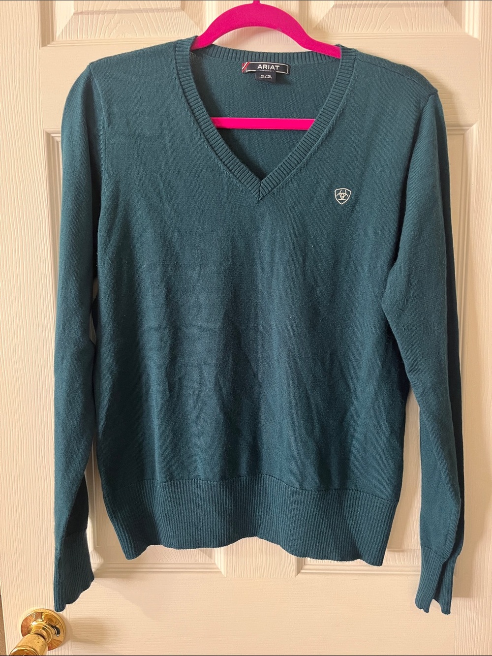 Ariat Women’s Teal V-Neck Sweater
